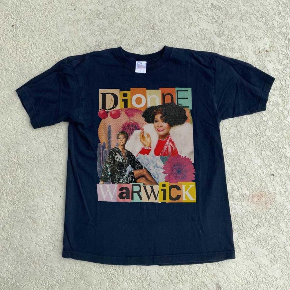 Dionne Warwick Unisex Black T-Shirt - Hip Hop 90's Graphics Tee